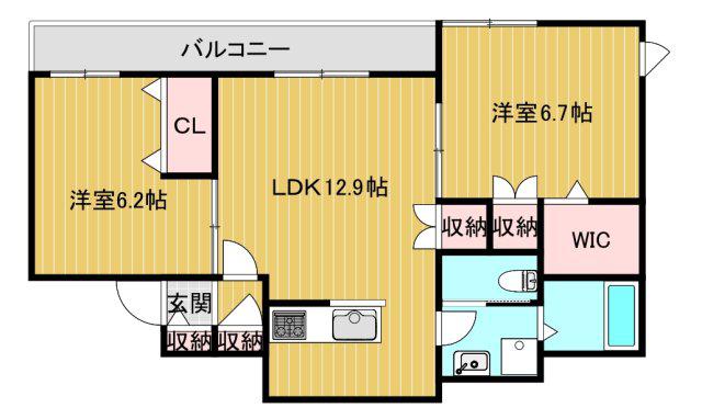 PLAISIR(2LDK/1階)の間取り写真
