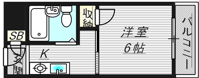 プレアール蔵垣内II(1K/2階)の間取り写真