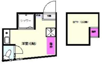 DKHOUSE西新宿(ワンルーム/2階)の間取り写真