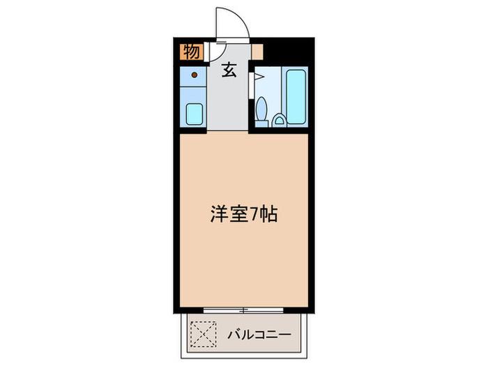 NEXTCOURT神戸ウエスト(ワンルーム/2階)の間取り写真
