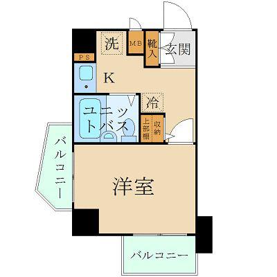 プレール東麻布(1K/3階)の間取り写真