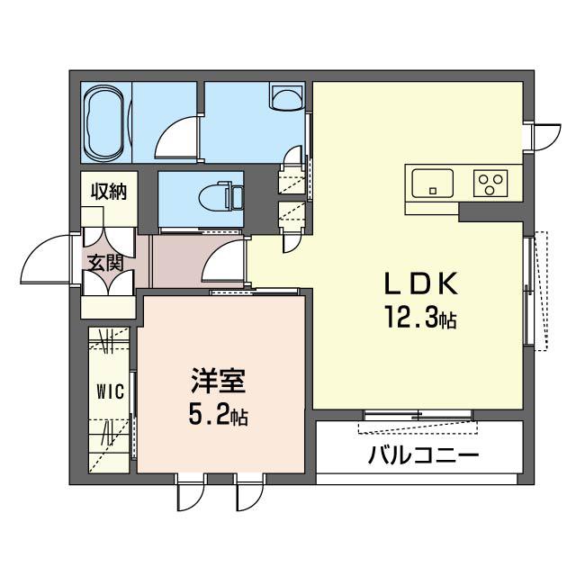 メゾン ド ノワ(1LDK/4階)の間取り写真
