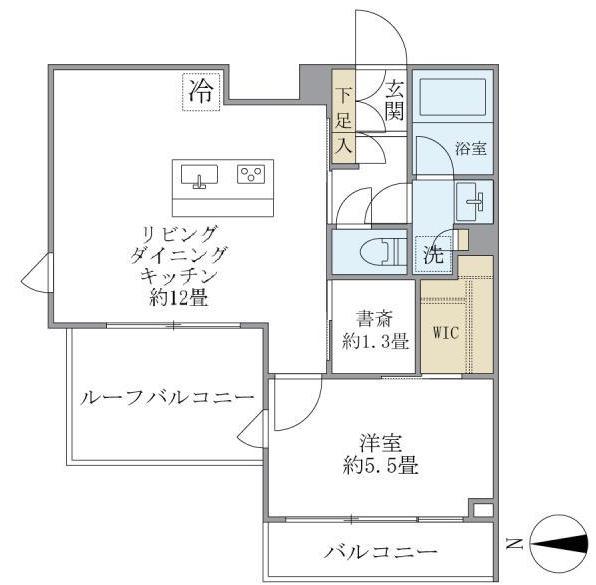 LA PERLA JIYUGAOKALL(1LDK/3階)の間取り写真