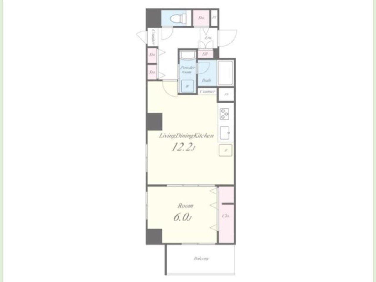 NOUVELLE MAISON YAMAYAIIヌーベルメゾンヤマヤII(1LDK/7階)の間取り写真