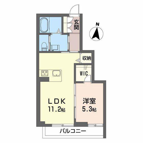 シャーメゾン葵(1LDK/2階)の間取り写真