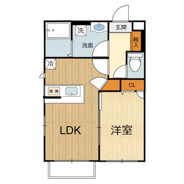 白馬レジデンシア(1LDK/2階)の間取り写真
