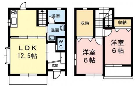 アリューリュ・リーザIII(2SLDK/1階)の間取り写真
