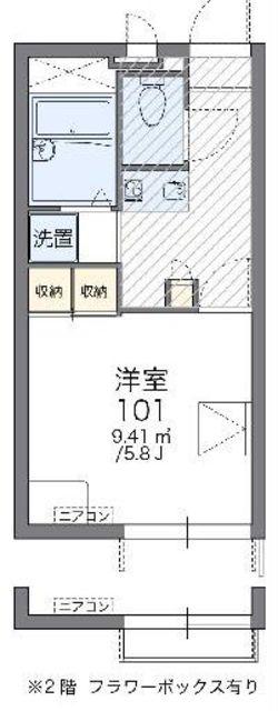 レオパレス宮ノ前(1K/3階)の間取り写真