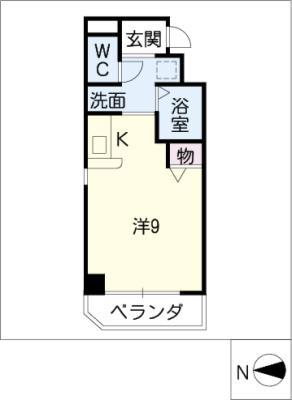 シャルム久屋(ワンルーム/4階)の間取り写真