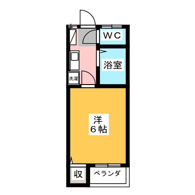 WHITE SKJ(1K/2階)の間取り写真