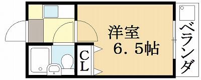 ベルメゾン2番館(1K/2階)の間取り写真