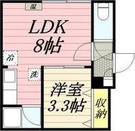 エルサーニ白石(1LDK/3階)の間取り写真