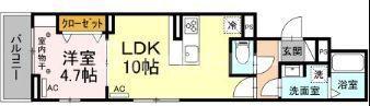COCOSTAIII(1LDK/3階)の間取り写真
