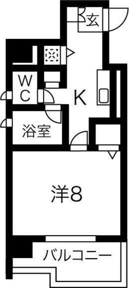 シャルマン新大阪(1K/11階)の間取り写真