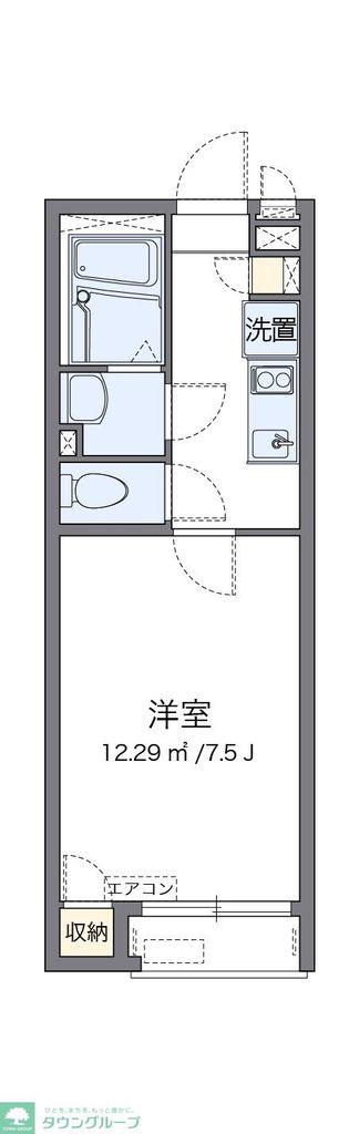 レオネクスト春(1K/2階)の間取り写真