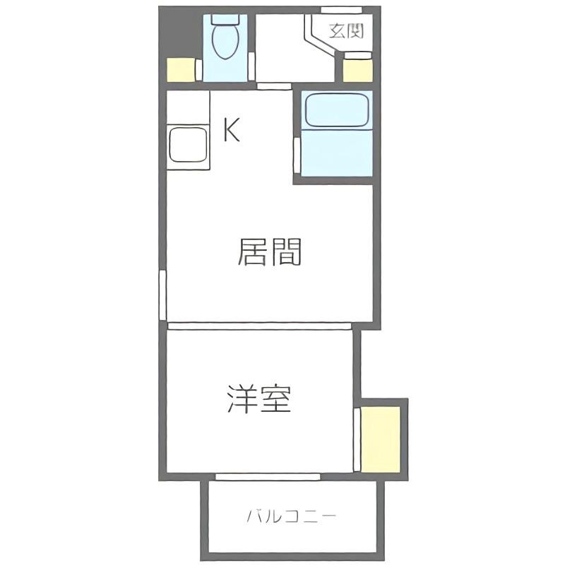 デベックス199(1LDK/5階)の間取り写真