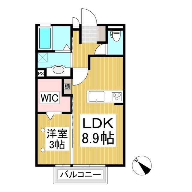 コアヴァンス(1LDK/2階)の間取り写真