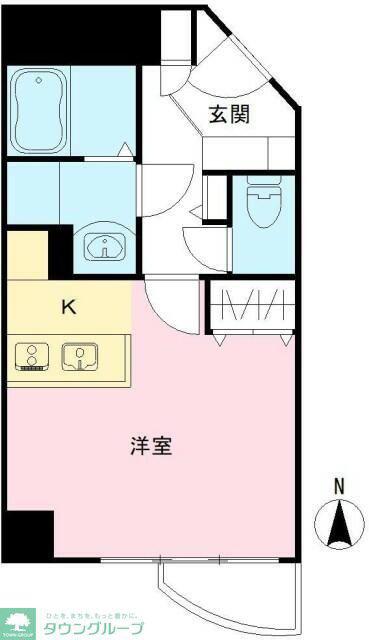 パークナードフィット田園調布(ワンルーム/4階)の間取り写真