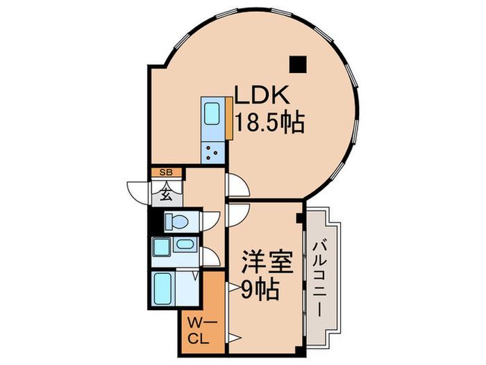ル・ミューゲ(1LDK/3階)の間取り写真