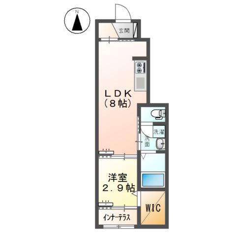 コスモス(1LDK/1階)の間取り写真