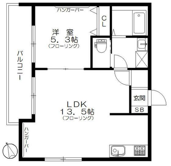 クレアシオン(1LDK/3階)の間取り写真