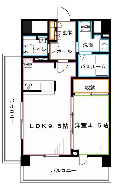 プレミアコンフォート西荻窪(1LDK/4階)の間取り写真
