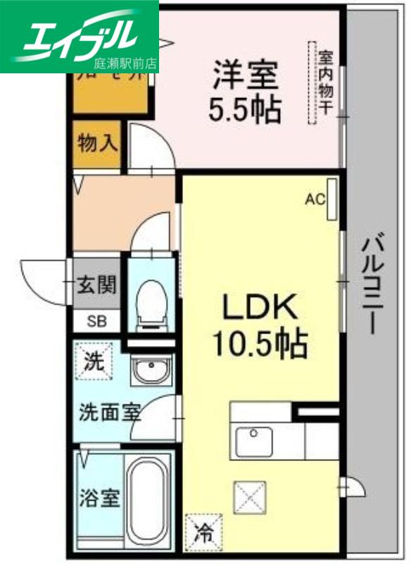 メナージュ(1LDK/1階)の間取り写真