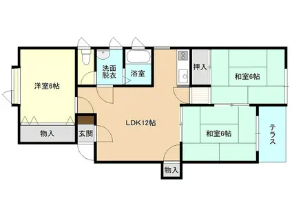 アーバンホームズ岡造道(3LDK/2階)の間取り写真