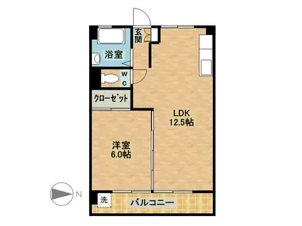 関谷コーポ(1LDK/2階)の間取り写真