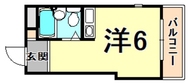 ダイドーメゾン甲東園II(ワンルーム/4階)の間取り写真