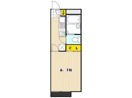 レオパレス城山 30817(1K/1階)の間取り写真