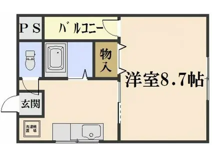 メゾン稲田(1K/1階)の間取り写真