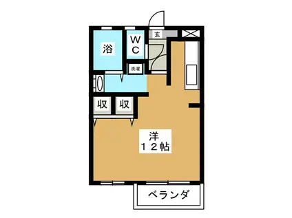 PARUMIRA オメガ(ワンルーム/2階)の間取り写真