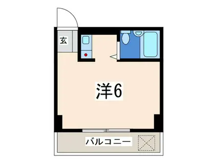エクセルピア戸塚(ワンルーム/2階)の間取り写真