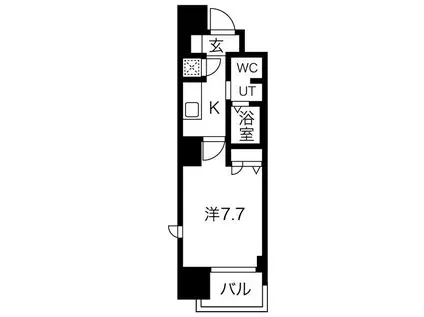 レジュールアッシュ南堀江(1K/6階)の間取り写真