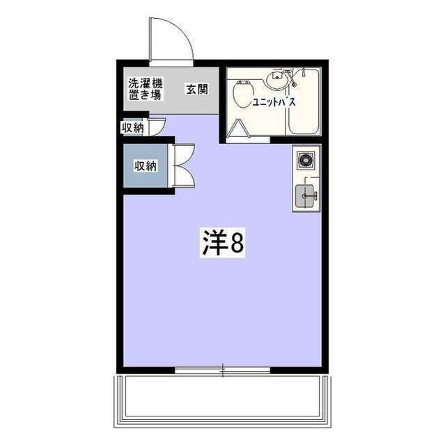 アンビシャスハイツ(ワンルーム/2階)の間取り写真