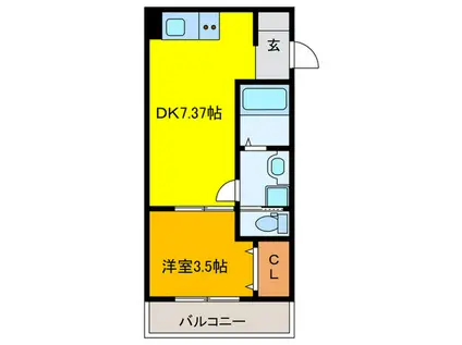 FSTYLE八尾・太田5丁目(1DK/2階)の間取り写真