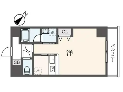 フェルテ高波(1K/7階)の間取り写真