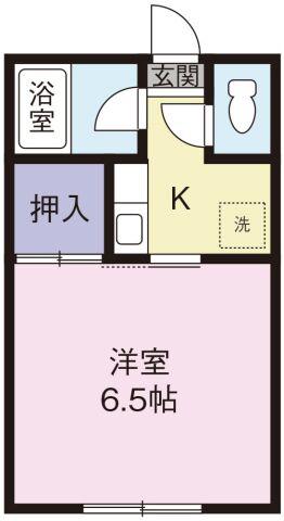 ヤングヴィラ(1K/1階)の間取り写真