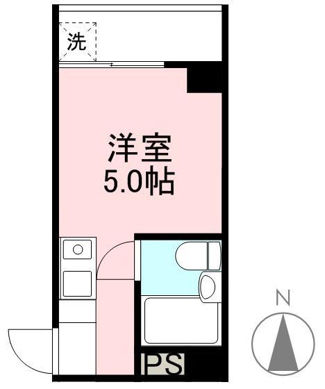 ブライトハウス(ワンルーム/3階)の間取り写真