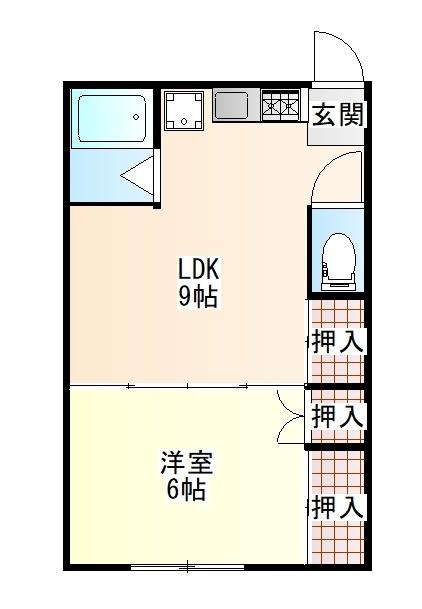 メゾン091(1LDK/1階)の間取り写真