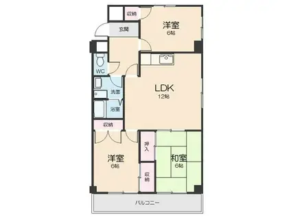 ビレンテ守山(3LDK/2階)の間取り写真