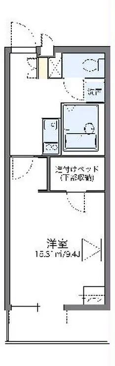 レオパレスルームス北越 3階階 間取り