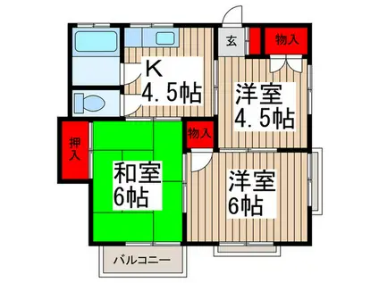 堀川コーポ(3K/1階)の間取り写真