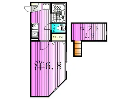 PONTD´OR2(1K/3階)の間取り写真