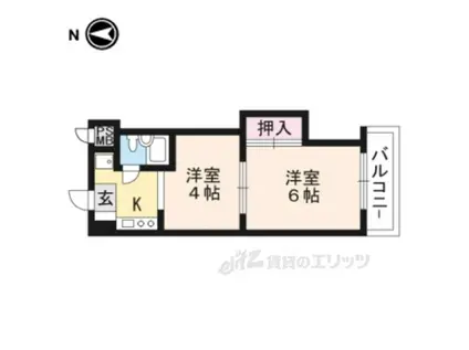 グランパレ(1DK/6階)の間取り写真