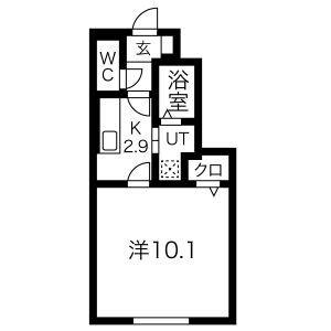 FILOA(1K/1階)の間取り写真