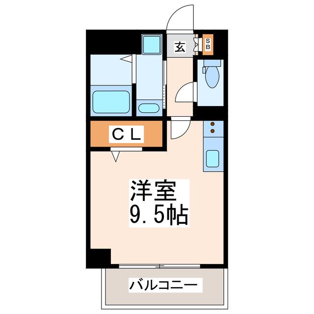 ダコタハウス世安(ワンルーム/4階)の間取り写真