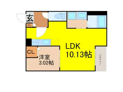 JACK MIYOSHI IV(1LDK/2階)の間取り写真