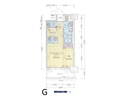 プレサンス太閤通ファシール(1LDK/9階)の間取り写真